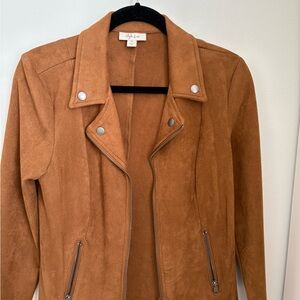 Style & Co. Tan Suede Leather Jacket